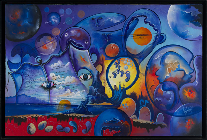 Pierre Mary Joseph El Appocalipsis 1 (1.55x1.06) (VENDU) Peintre Pierre Mary Joseph (VENDU)